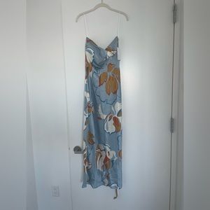 Reformation Joanna strapless silk dress